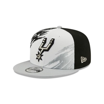 Black San Antonio Spurs Hat - New Era NBA Splatter 9FIFTY Snapback Caps USA4803179